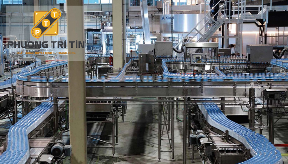  băng chuyền đóng chai