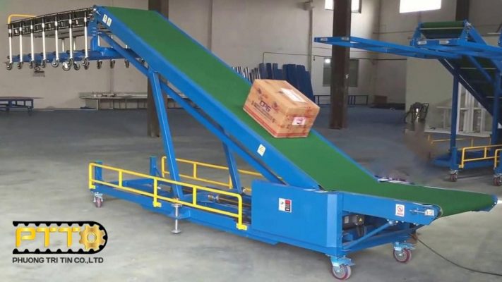 băng tải nâng hạ hàng hóa