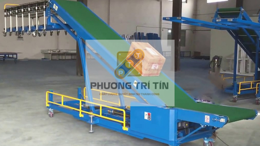 băng tải lên xe container