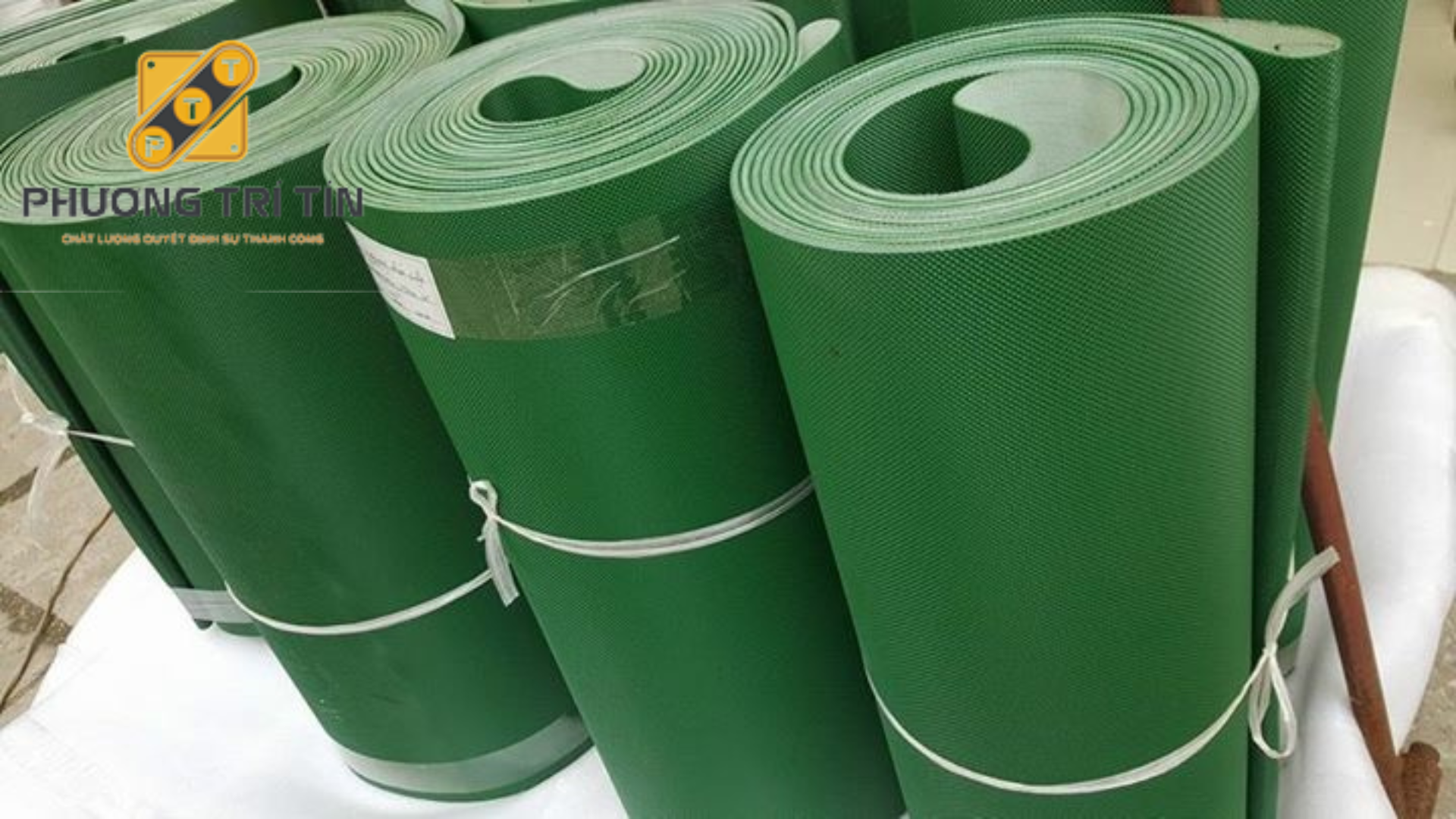 băng tải pvc màu xanh