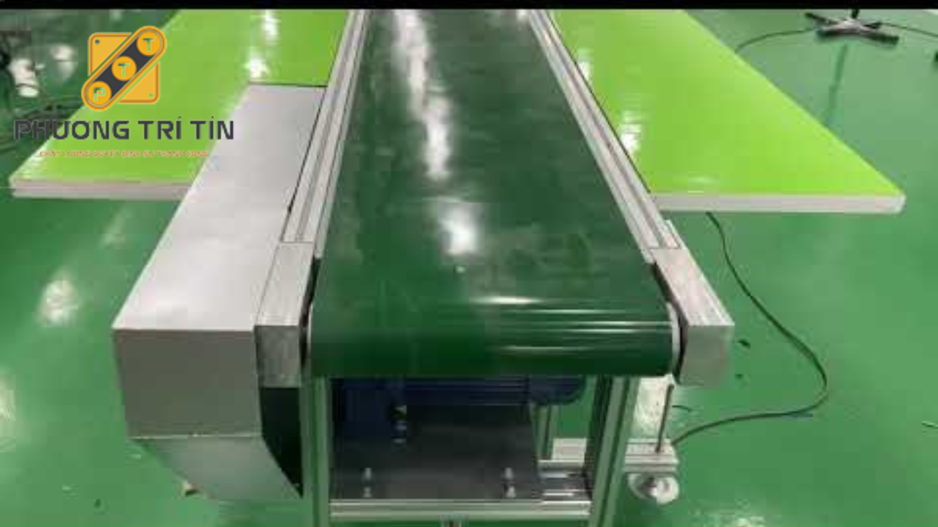 băng tải pvc màu xanh