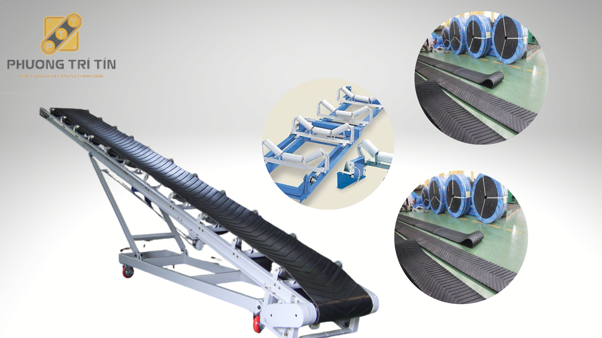 băng tải cao su lòng máng